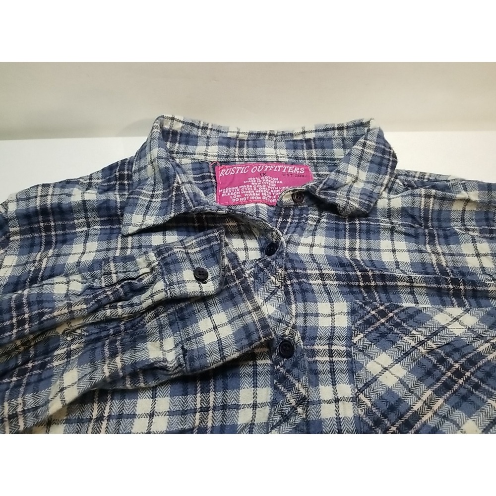 Rustic Outfitters Womens 1X‎ Plaid Button Up Long Sleeve Shirt